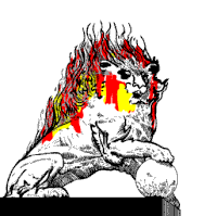 GIF动画 音乐 血 艺术 有生气的 火 动画 令人毛骨悚然的 火焰 奇怪的  狮子 盖 波普艺术 混合 重复 厄尔尼诺帕尔多