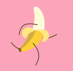 香蕉 搞笑 奔跑 营养 水果 黄色