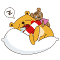 小熊 睡觉 口水 可爱