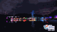 夜晚 灯光 河流 五彩缤纷
