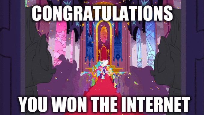 赢, 互联网, 祝贺你, 赢得了互联网