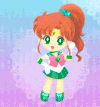 卡通 美少女 马尾 可爱