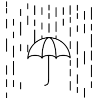 自然 下雨 雨伞 工具