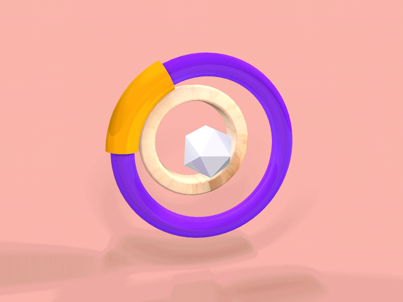 三维 圆环 转动 抽象的 抽象的
