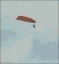 跳伞 在空中 用降落伞跳绳 极限