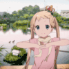 卡通 美少女 河水 大眼睛