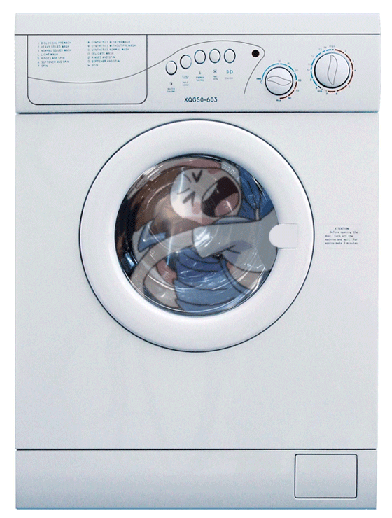 全自动 洗衣机 转圈 可爱