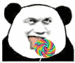 金馆长熊猫 翻白眼 舔 棒棒糖 熊猫人