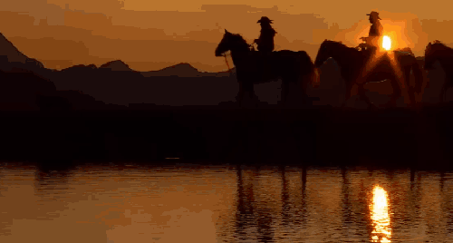倒影 加拿大不列颠哥伦比亚省风光 夕阳 旅游 纪录片 落日 骑马 黄昏