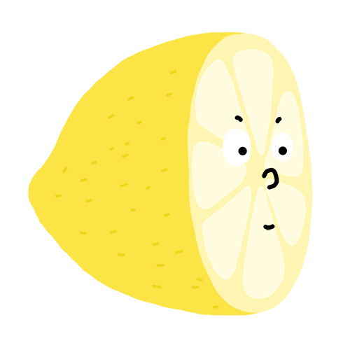 柠檬 感叹号 黄色 惊讶