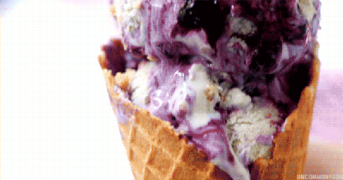 美食 精彩 香甜 蓝莓冰激凌