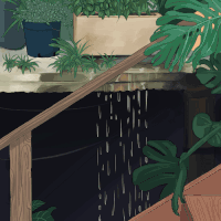 卡通 动漫 雨 自然 风景
