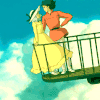 动漫 情侣 高空 亲吻