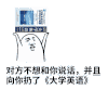 对方不想和你说话 并且向你扔了大学英语 投掷 斗图
