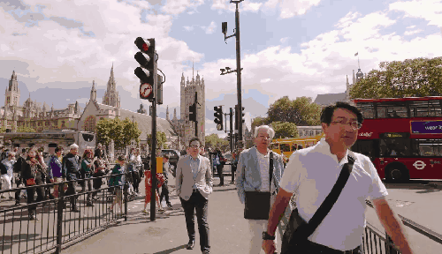 伦敦 十字路口 双层巴士 纪录片 英国 路人