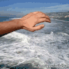 大海 波浪 手势 拼接