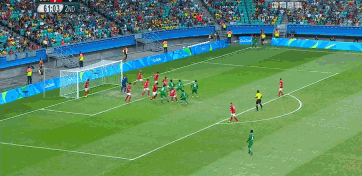 奥运会 里约奥运会 男足 尼日利亚 丹麦 赛场瞬间 头球