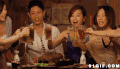 干杯 喝酒 美女 帅哥