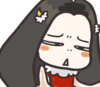 少女 叹气 看看 面无表情