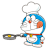 机器猫 厨师 荷包蛋