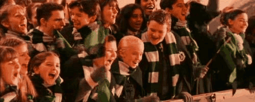 哈利波特 Harry Potter 马尔福 汤姆·费尔顿 斯莱特林 欢呼 庆祝