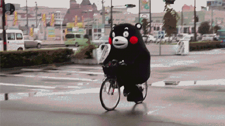 熊本熊 搞怪 可爱 骑车