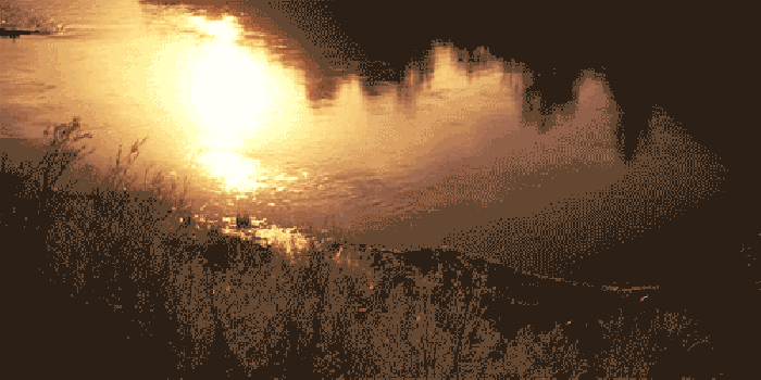 湖水 阳光 倒影 美丽