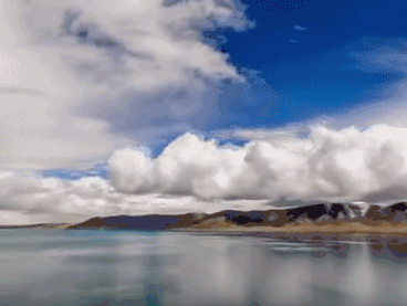 西藏 湖 浮云