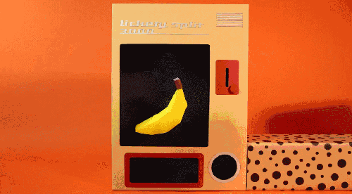 创意短片 只能看不能吃的创意美食 投币 机器 香蕉