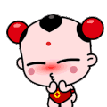 招财童子 害羞 呆萌 噘嘴