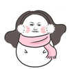 女孩 可爱 调皮 围巾
