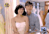 情侣 拍照 婚纱 笑一个