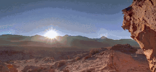 升起 地球脉动 太阳 山 纪录片 风景