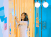 美女 长发 回头 甩头发