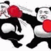 熊猫头 斗图 搞笑 打架 愤怒
