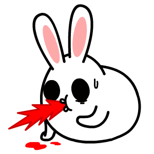 兔子 吐血 白色 受伤