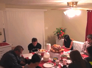火鸡 感恩节 祈祷 爆炸 晚餐