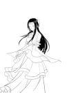 古风 素材 线条 美女