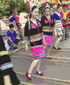 少数民族 竹杠舞 竹竿舞