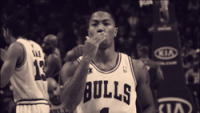 罗斯 公牛 NBA 示意 亲吻