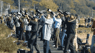 摄影 围观 一群人 望远镜