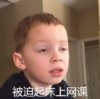 假笑男孩 萌娃 被迫起床上网课 可爱 呆萌 逗
