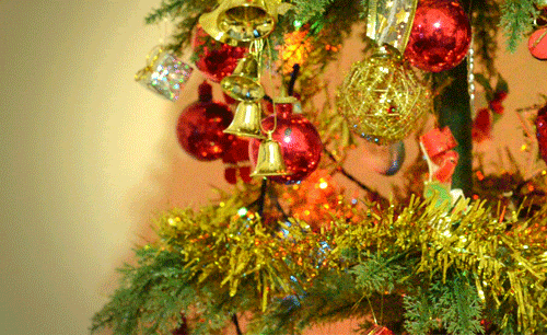 圣诞 雪球 霓虹灯 圣诞树