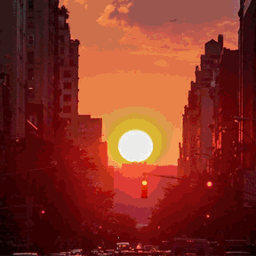 日落 艺术 夕阳 纽约曼哈顿