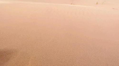 沙子 sand 冲击波 气浪 气功 龟派气功 波 传递