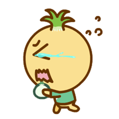 菠萝人 奔跑 哭泣 难过