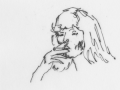 卡通 绘画 抽烟 美女