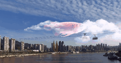 创意 城市 天空 旅游 重庆城市宣传片 金鱼 风景 高楼