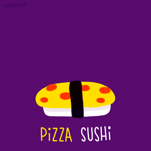 寿司 sushi food 动画 卡通 曲奇 变化 变换形态
