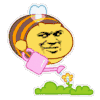 金馆长 蜜蜂 浇花 水壶 粉红色 翅膀
